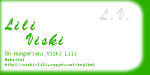 lili viski business card